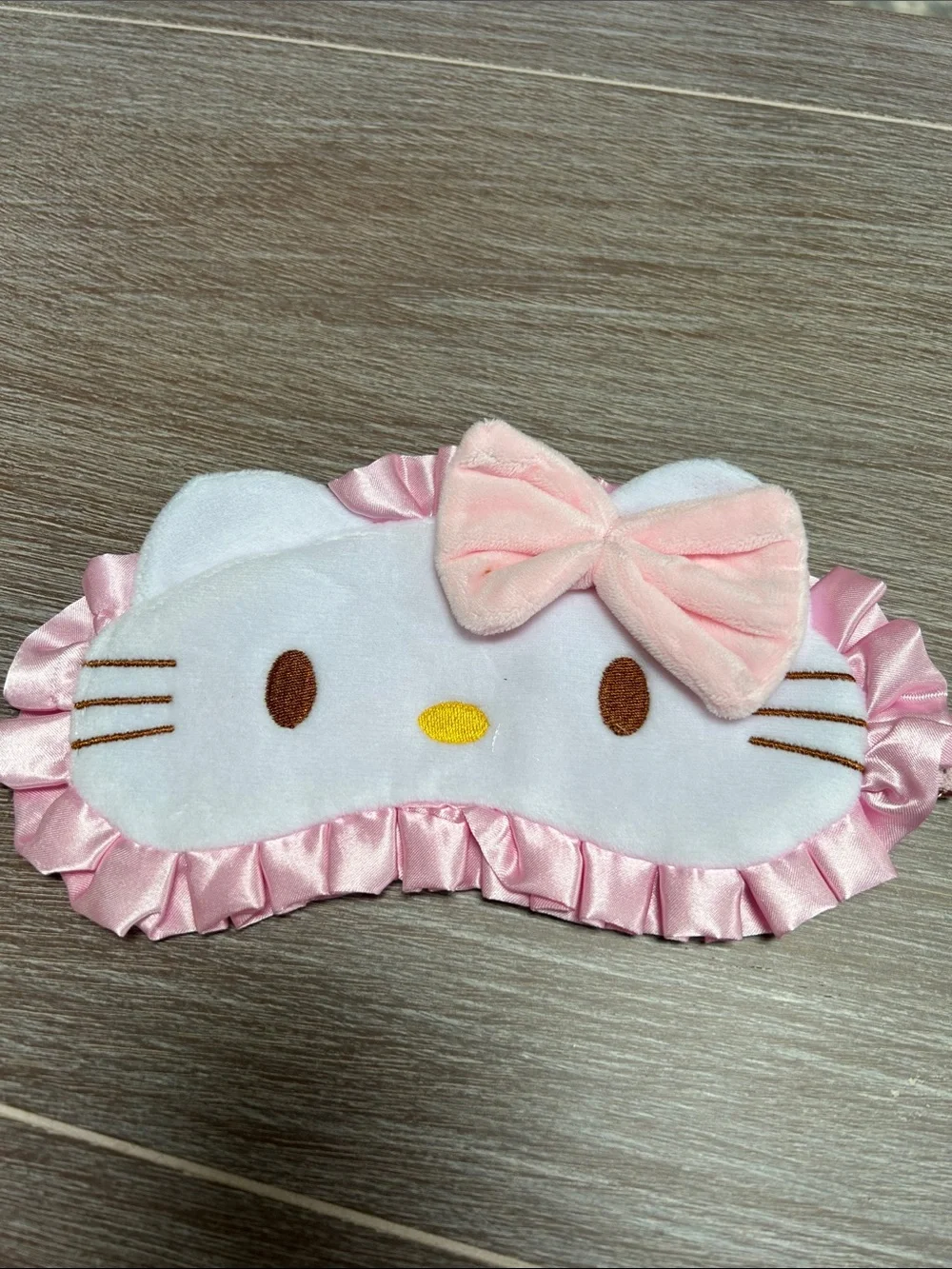 Hello Kitty Pink & White Sleep Mask with Hair Accessories